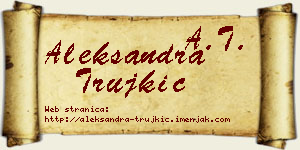 Aleksandra Trujkić vizit kartica